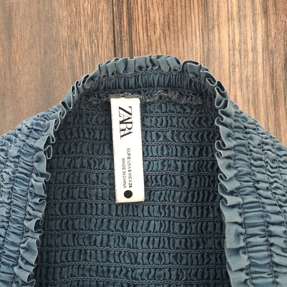 Zara | S | Blue Ruffled Mini Skirt - Picture 2 of 2